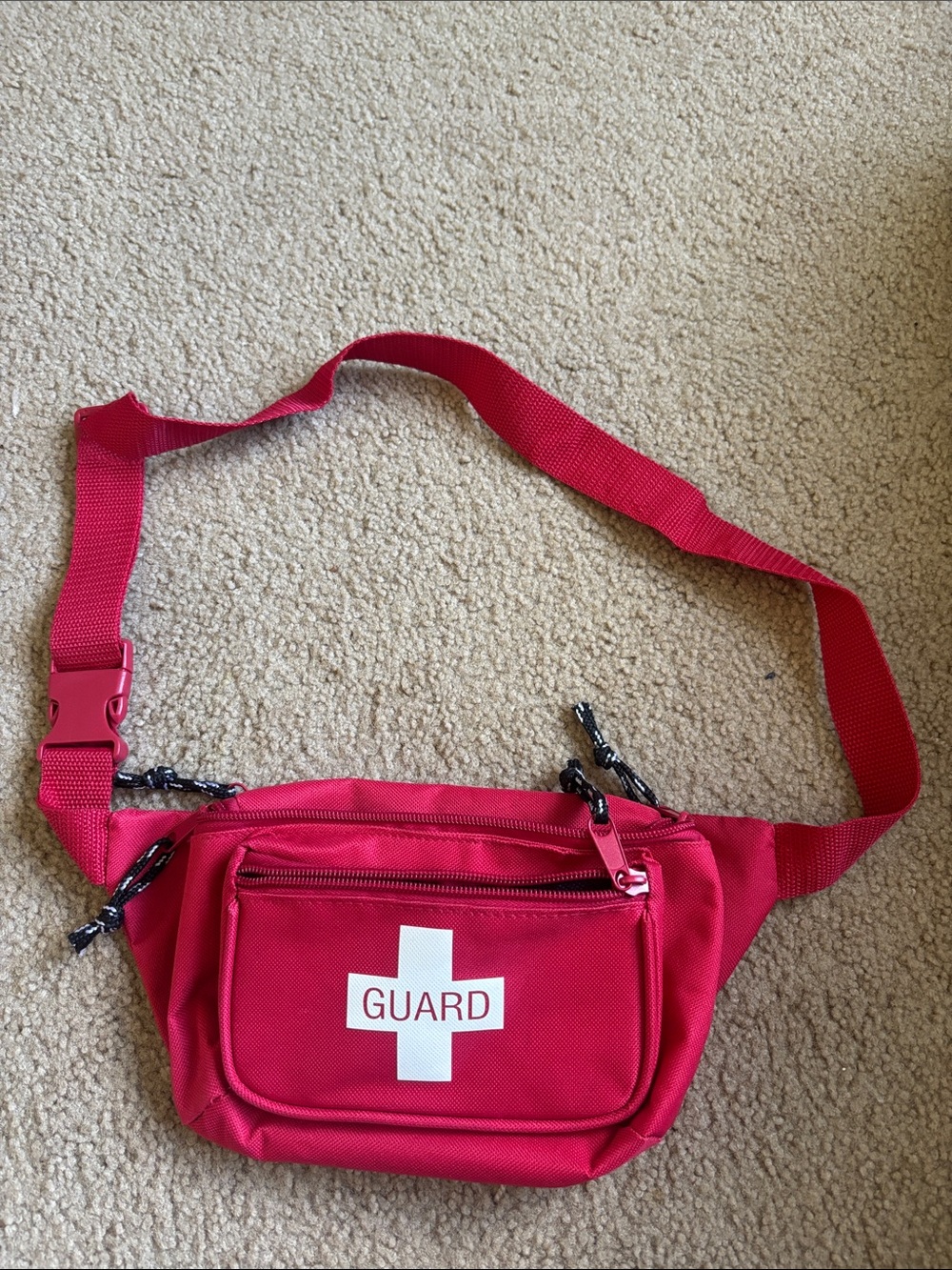 Title:
Guard Lifeguard Fanny Pack Waist Bag Red Emergency First Aid Belt Bag